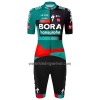 Set Fietsshirt + Korte Koersbroek 2023 BORA-Hansgrohe Groen Zwart Dames